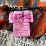 she's cool Vintage Y2K Orange & Gray Sleeveless Maxi Dress Photo 4