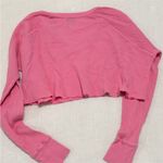 Urban Outfitters  Pink Long Sleeve Crop Top Photo 3
