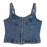 Harley Davidson Vintage Denim Bustier / Biker Jean Corset Tank Top Size 10 Photo 0