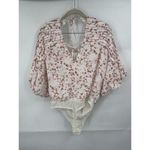 Free People Dessa Bodysuit Intimately Floral Printed Pintuck Women Top S Pink Photo 3