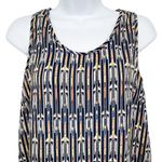 Nordstrom Lush Geometric Aztec Tribal Print Multicolored Lace Trim Sleeveless Crop Top Photo 2