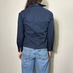 None Asymmetric Blue Long sleeve Business Casual Top Size Small Photo 1