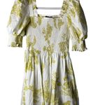 1. State ‎ Paisley Babydoll Smocked Puff Sleeve Dress Size XS Photo 0