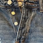 Impressions distressed denim button up shorts Nwt size medium Photo 1