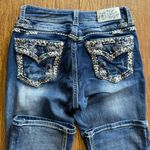 GRACE IN LA Jeans Bootcut Med Wash Bling Flap Pocket Embellished Distressed 28 Photo 2