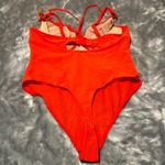 Shapellx Vibrant Red Lace Shapewear Bodysuit Size L Photo 1