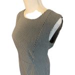 Calvin Klein Houndstooth Sheath Black White Sleeveless Dress Size 10 MSRP $89 Photo 1