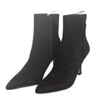 NIB! Lisa Vicky Art Pointed Toe Black Stiletto Heel Suede Bootie Photo 6