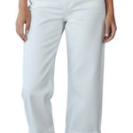 Paige High Rise Cropped Wide Leg Jeans Tonal Ecru Sasha Ankle Women’s 29 Photo 0