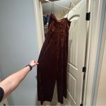 Dynamite  Rich Brown Velvet Jumpsuit Photo 1