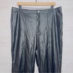 Wild Fable Women's Black Faux Leather High Waisted Straight Leg Pants size 14 Photo 3