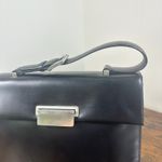 Prada  Milano Vitello Lissato Black Leather Top Handle Bag Authentic Designer Photo 14