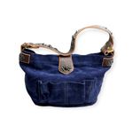 Limited Edition: Tylie ᪣ Y2K Utility Suede Hobo Bag ᪣ Pyramid Stud Strap ᪣ Blue Photo 1