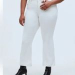 Madewell NEW  Curvy Kick Out Crop Jeans (Pure White) (Plus) 20W, PURE WHITE Photo 1
