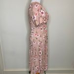 Velvet Tees Velvet Pink Floral A Line Midi Dress Sz ? Small Photo 3
