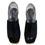 Reformation Cork Slide Platform Open Toe Mules Womens Size 6.5 Black And Cork Photo 2