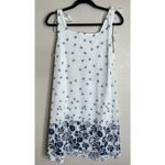 Siren Lily  Womens Size Large Blue White Floral‎ Dress Midi Travel Boho Resort Photo 1