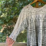 Free People Sun Daze Mini Dress Green Ivory Lace Size S Photo 2