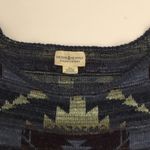 Denim & Supply Ralph Lauren Blue Aztec Scoop Neck Top Sweater Sz M Photo 6