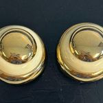 Lanvin Paris Vintage Button Gold and Cream Clip Earrings Photo 0