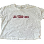 Lululemon  Crimson Tide Alabama Athletic T‑Shirt Women's Size 2 White Photo 0