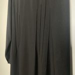 Carlisle Vintage Black Wool Size 6 Long Sleeve Midi Dress Cocktail Office Party Photo 3