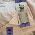 Felina New  Light Pink V-Neck Short Sleeve Tee Photo 6