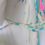 Radio Fiji NEW‎  Corona High Neck bikini top, Medium, floral cream Photo 4