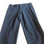 Vince . Black Cropped Length Trousers Pants Slacks Pleated Stripe Size 12 Women's Photo 3
