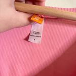 LUCY RIBBED PINK TOP V NECK SHORT SLEEVE TEE SHIRT ATHLETIC‎ YOGA WOMENS … Size L Photo 2