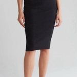 James Perse  Aura Ribbed Midi Pencil Skirt Black Size 0 XS Extra Small Pull On Photo 0
