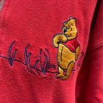Disney Vintage  Store Winnie The Pooh & Piglet Red Sweatshirt Top Shirt Size L Photo 2