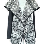 Gianni Bini GB Black and White Aztec Print Cardigan Blazer Sz‎ S Photo 0