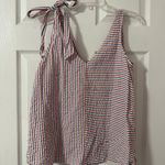Vineyard Vines Women's S Patriotic Red White Blue Stripe Bow Tank Cotton Photo 0