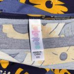 LuLaRoe  Womens Perfect T Size XXS Blue Navy Yellow Cream Floral Stripe Top NEW‎ Photo 2