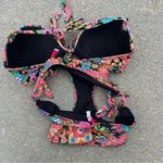 Victoria's Secret Victoria’s Secret 34D/L The Gorgeous Pink Neon Paisley Pushup Halter Bikini Set Photo 8