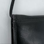 Vintage black leather cross Body purse bag shoulder bag Tooled mid century‎ Black Photo 15