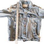 Mustard Seed  distressed Jean jacket size S - Dance Republic on back Photo 7