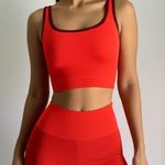 Torrid Orange Ribbed Scoop Neck Cropped Activewear Bralette Crop Top Size 2 Photo 0