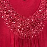 Charlotte Russe  Women's Y2K Red Sequin Neck Sleeveless Top - Size Large - Tank Photo 2