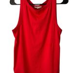 Madewell NWT  Regenerative Cotton Essential High Neck Tank Top Red Womens Large Photo 3