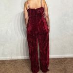 Aidan Mattox  Red Crushed Velvet V-Neck Sleeveless Jumpsuit Sz 8 Photo 10