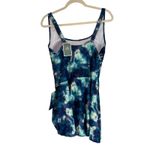 Eoménie Women's 2XL Tie Dye Swim Dress Tummy Control Side Tie Cover Up Blue Size XXL Photo 6