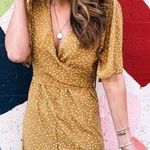 She & Sky Yellow Dotted Dress  Photo 0