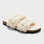 Auden Women's Jane Cream Buckle Slide Slippers Size 8 Photo 3