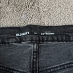 Old Navy  Black Mid Rise Denim Boyfriend Shorts SIZE 14 Photo 2