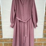 Liseuses Poggi 1973 virgin wool dusty pink Robe dress size large Photo 0