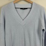 French Connection Caballo Sweater Women XS Blue Lace Arm Panel Boho Coquette Photo 2