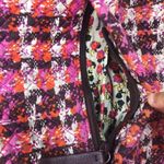 Vera Bradley Hadley Tote Purse Bag Pink Plaid Picnic Boho Art VBL16 Tweed Photo 6
