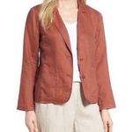 Eileen Fisher  Women's Organic Linen Blazer Jacket Rust Orange Photo 0